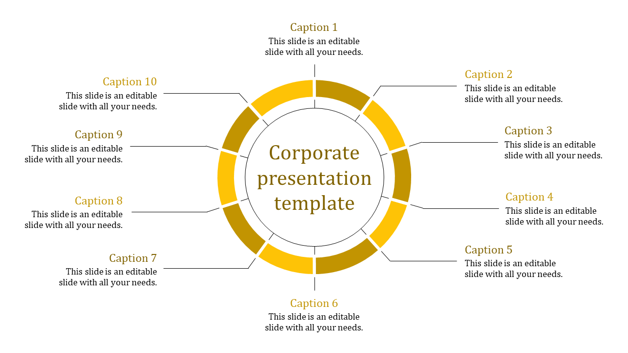 Enrich your Corporate Presentation Template PPT Slides